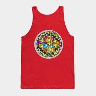 TMNT Ninja Turtle Pizza faces Tank Top